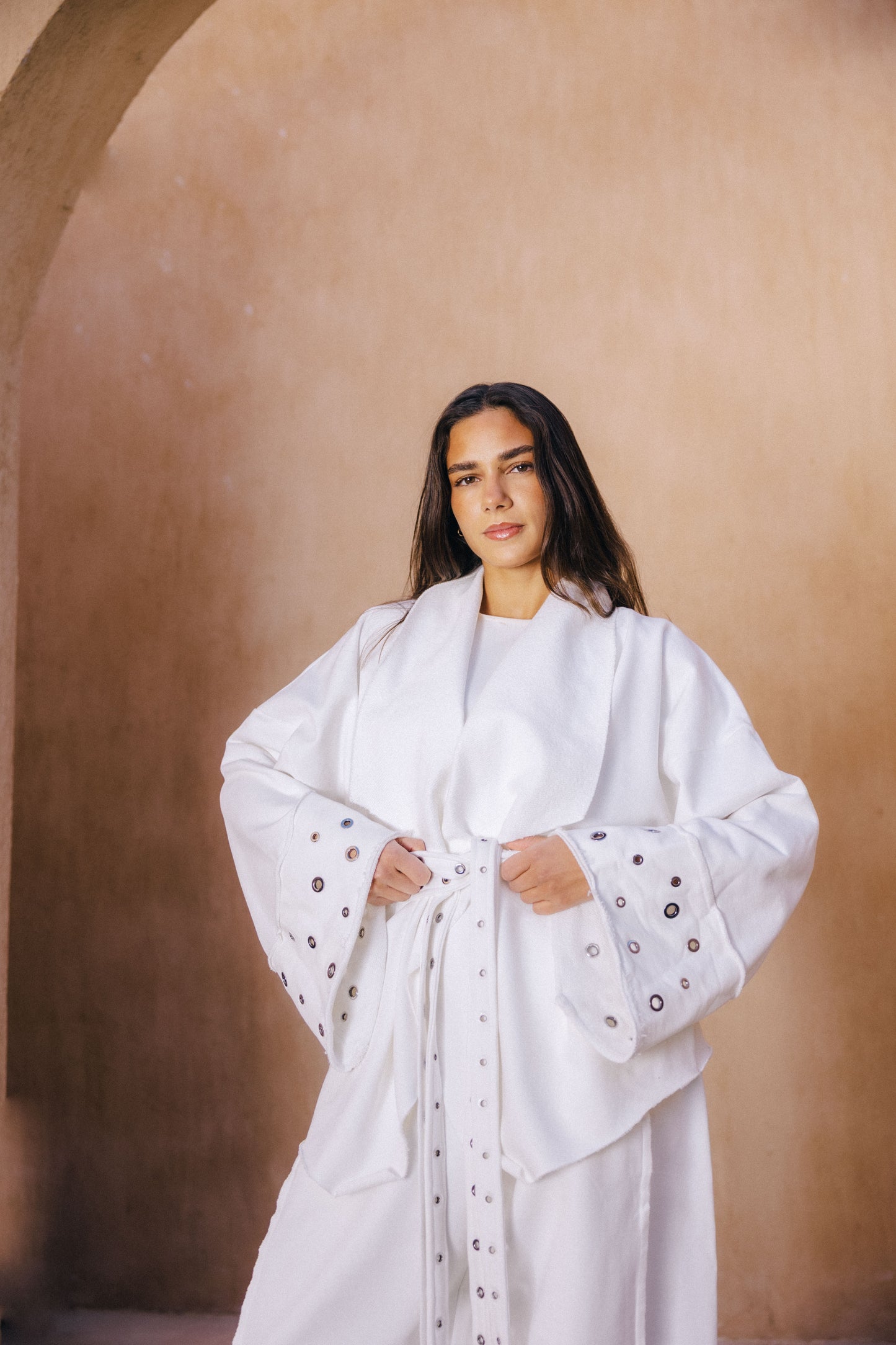 Rouh Cotton Set In Off-white