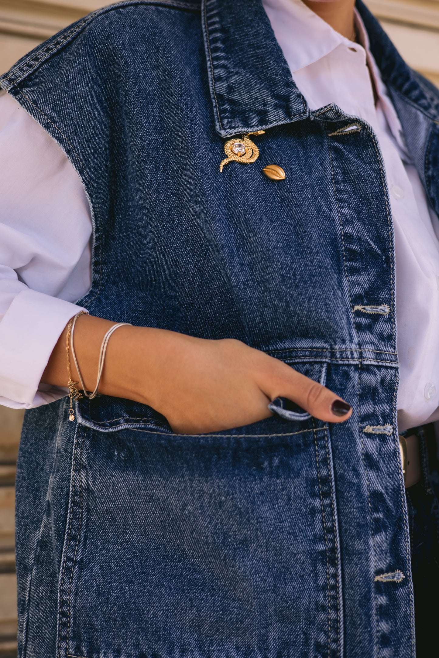 Denim pocket vest (preorders)