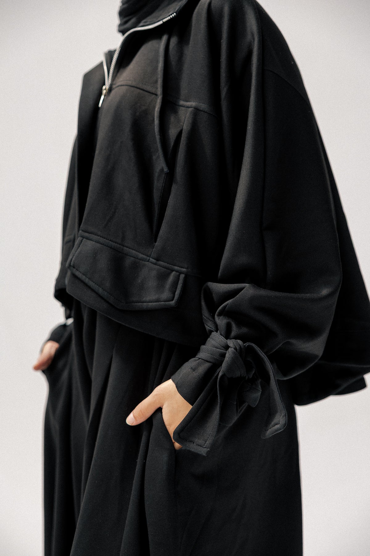 Flowy cotton set in black