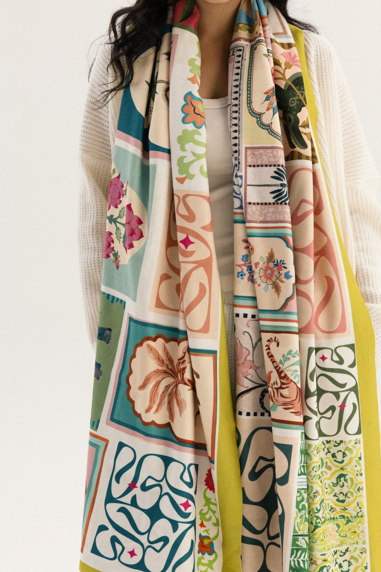 Long Floral breeze Scarf