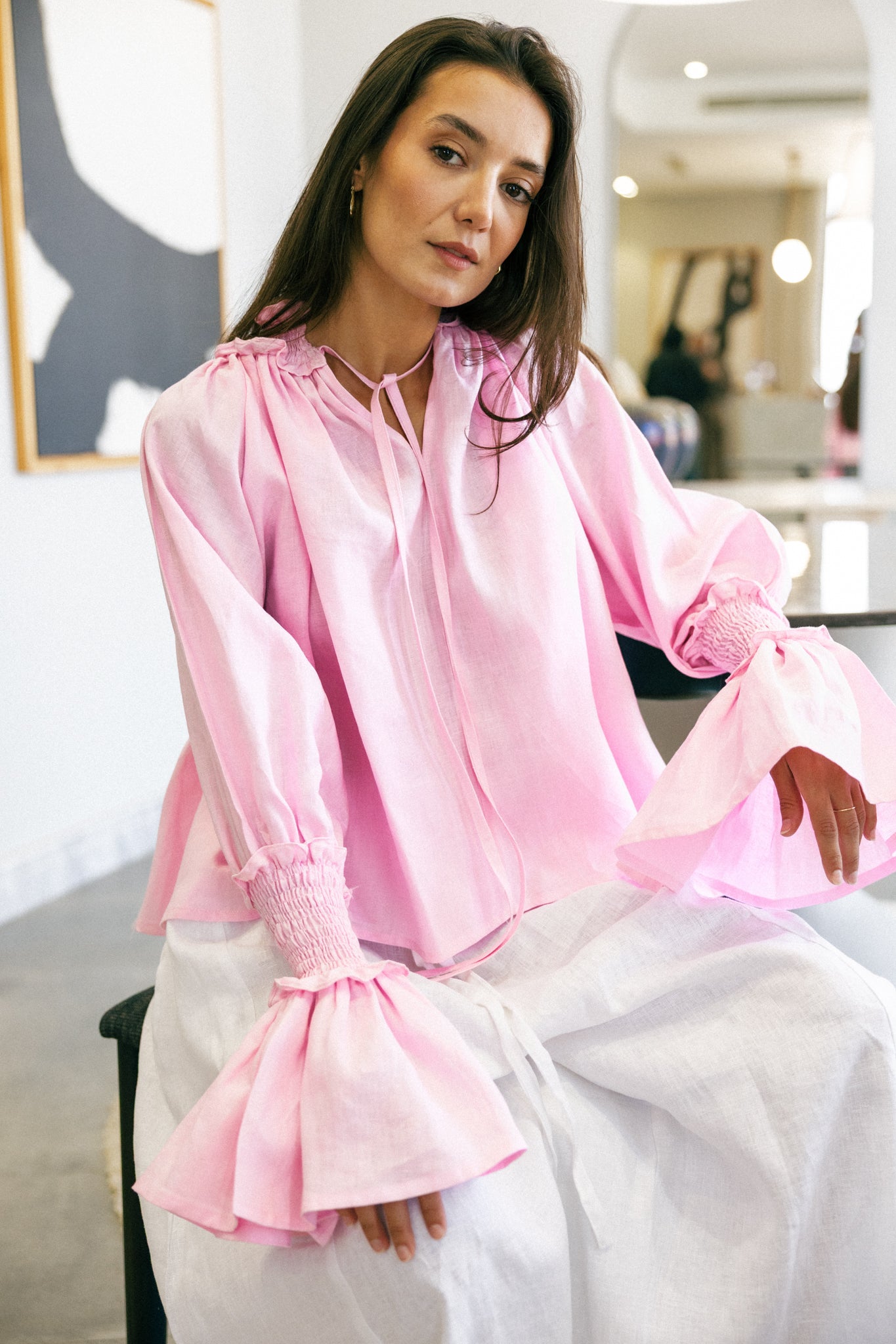 Elastic top in pink