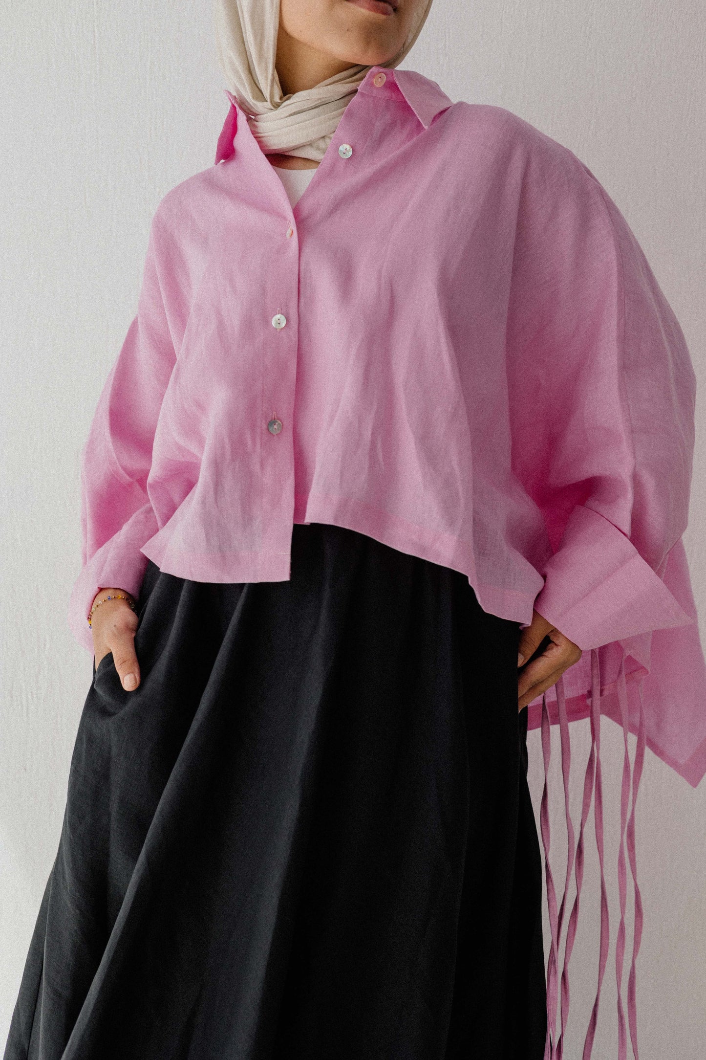 Fringes Shirt In Pink