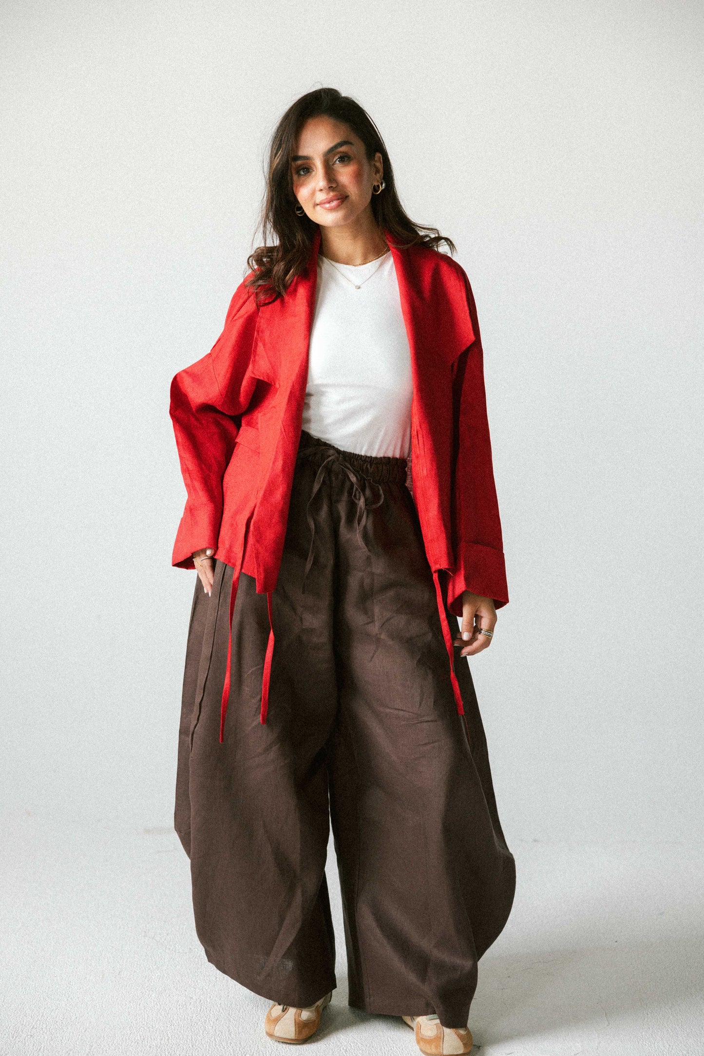 Pocket kimono in red