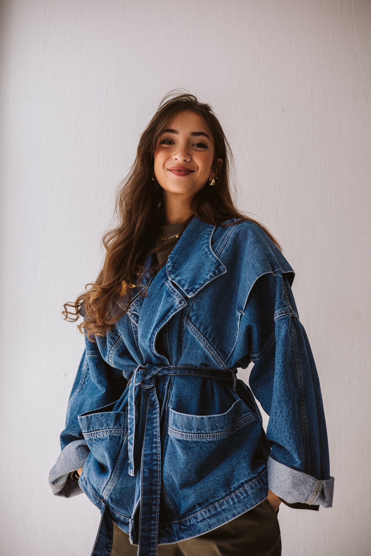 Love In Denim Jacket In Blue