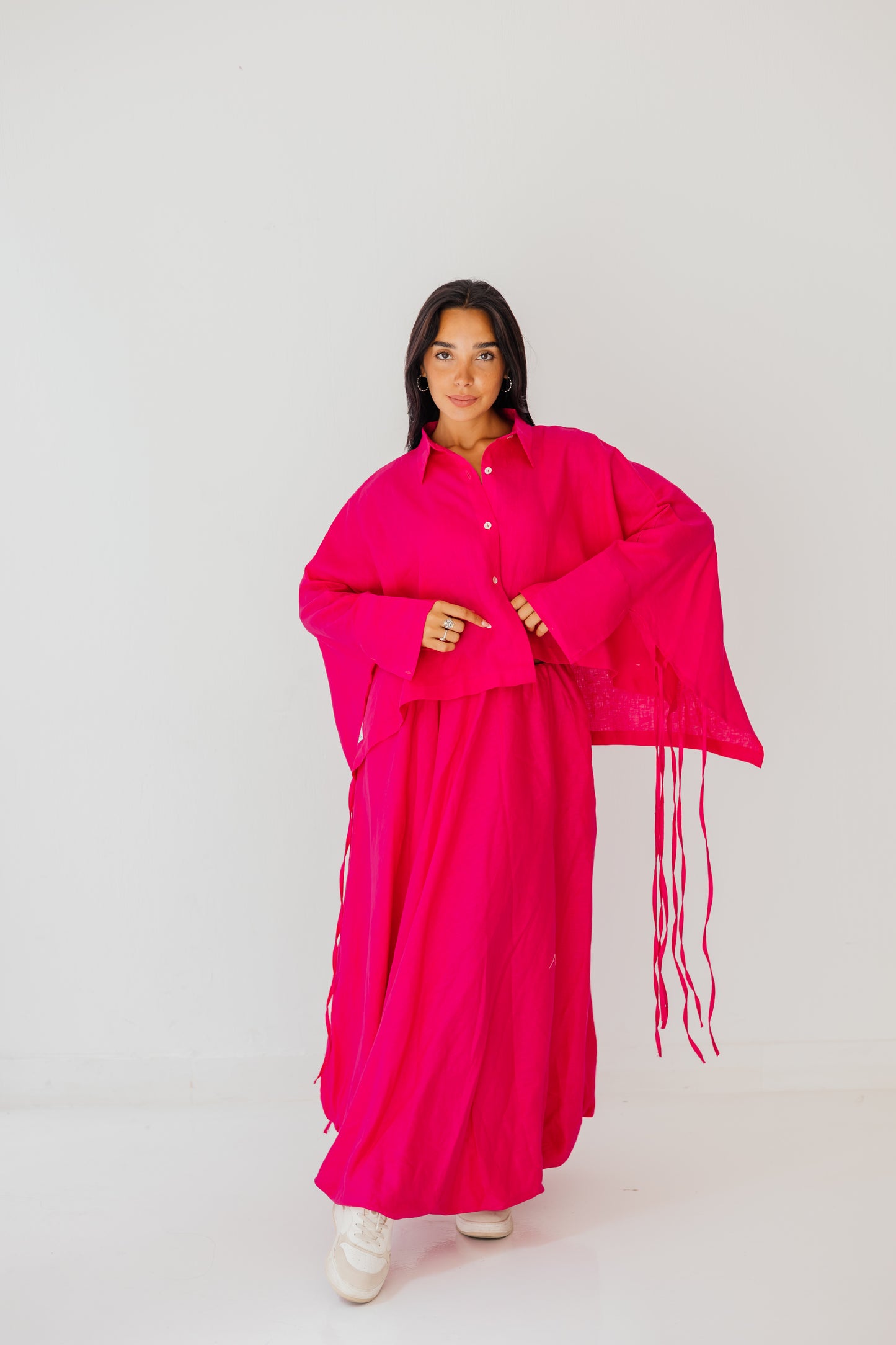 Fringes Shirt In Fuchsia
