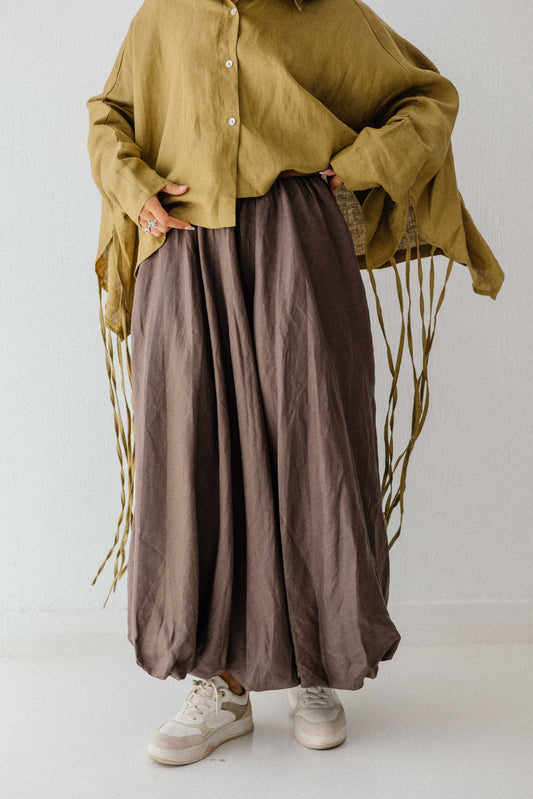 Balloon Skirt In Brown
