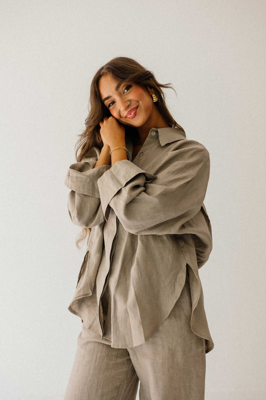 Daily Linen Shirt In Griesh