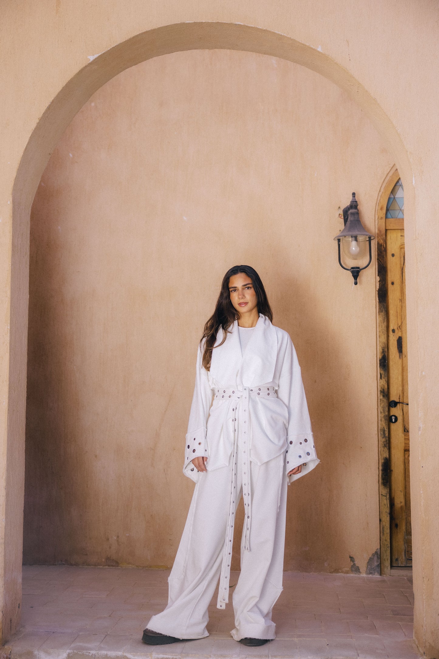 Rouh Cotton Set In Off-white