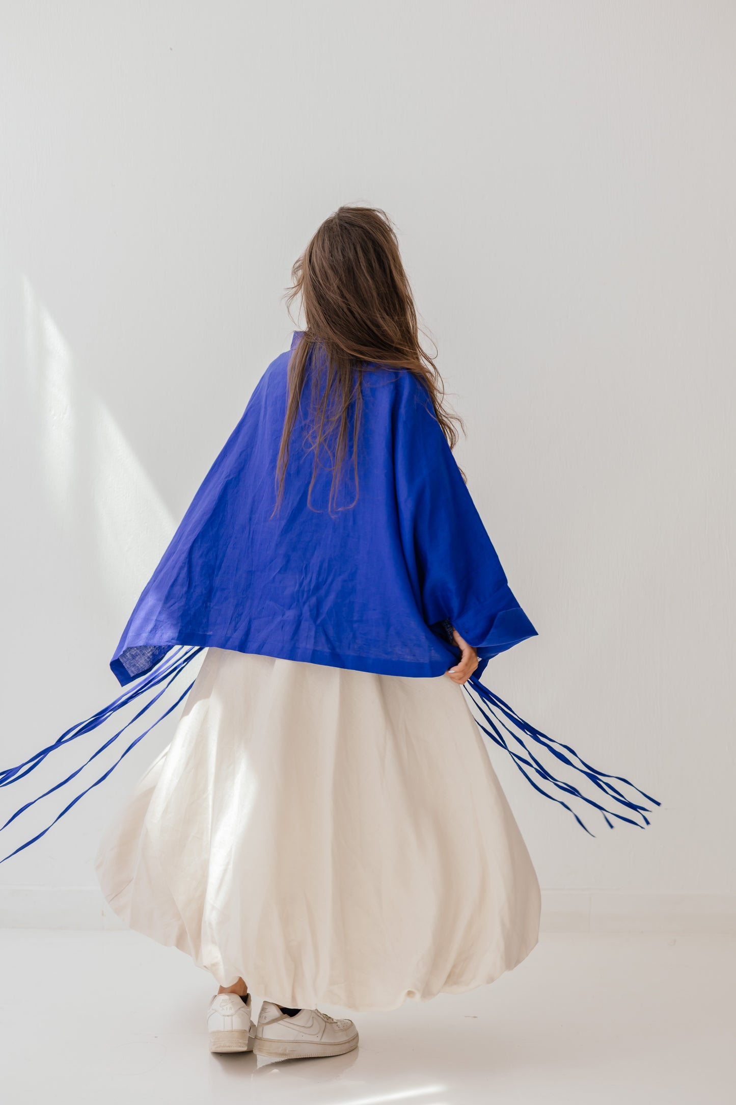 Fringes shirt in royal-blue