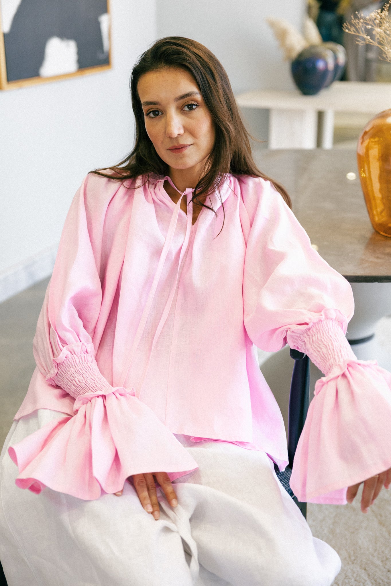 Elastic top in pink