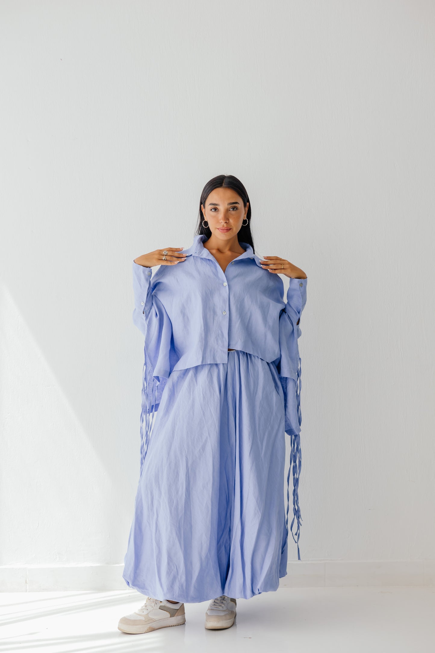 Balloon Skirt In blue