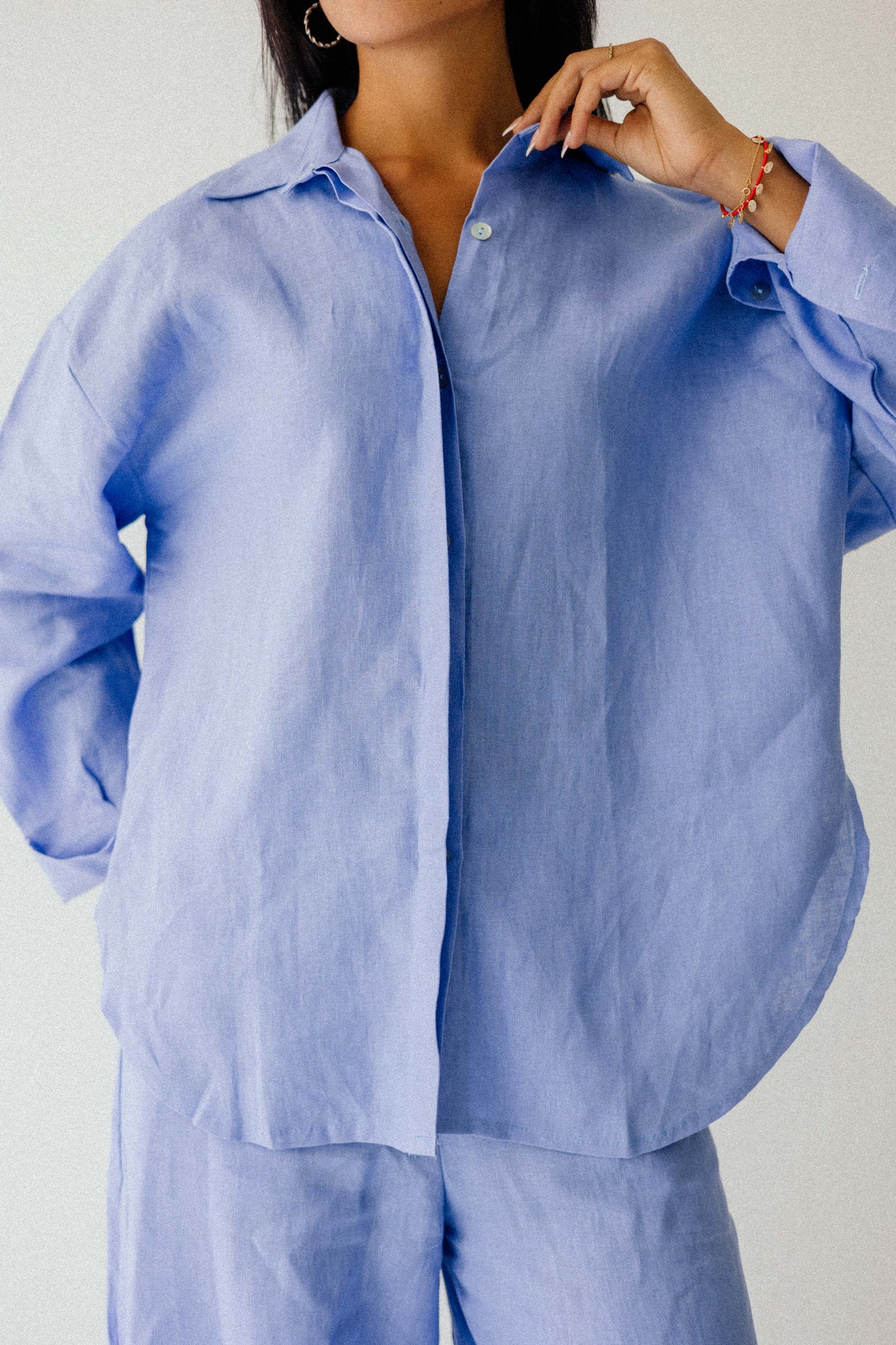 Daily Linen Shirt In Blue