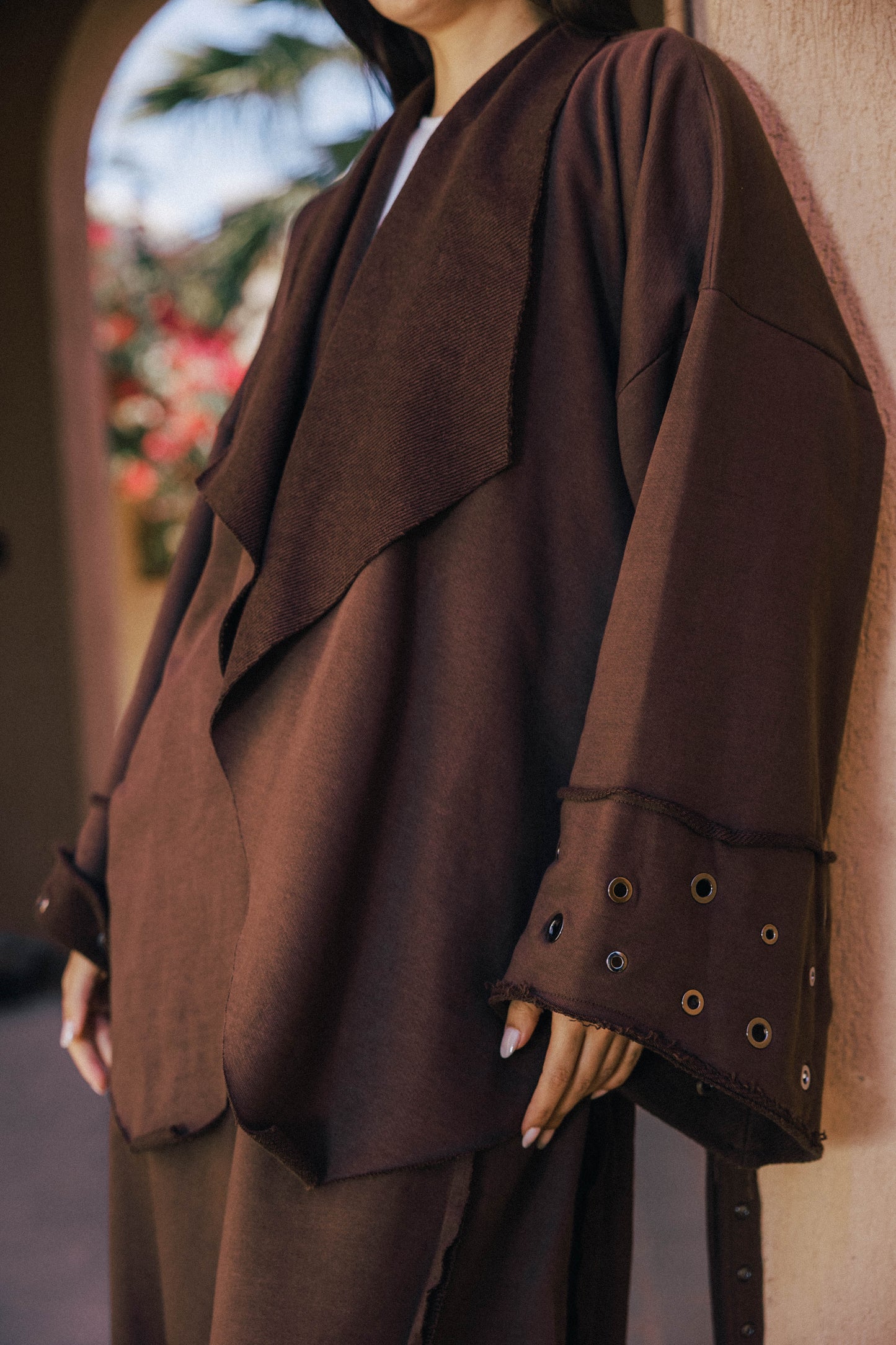 Rouh Cotton Set In Brown