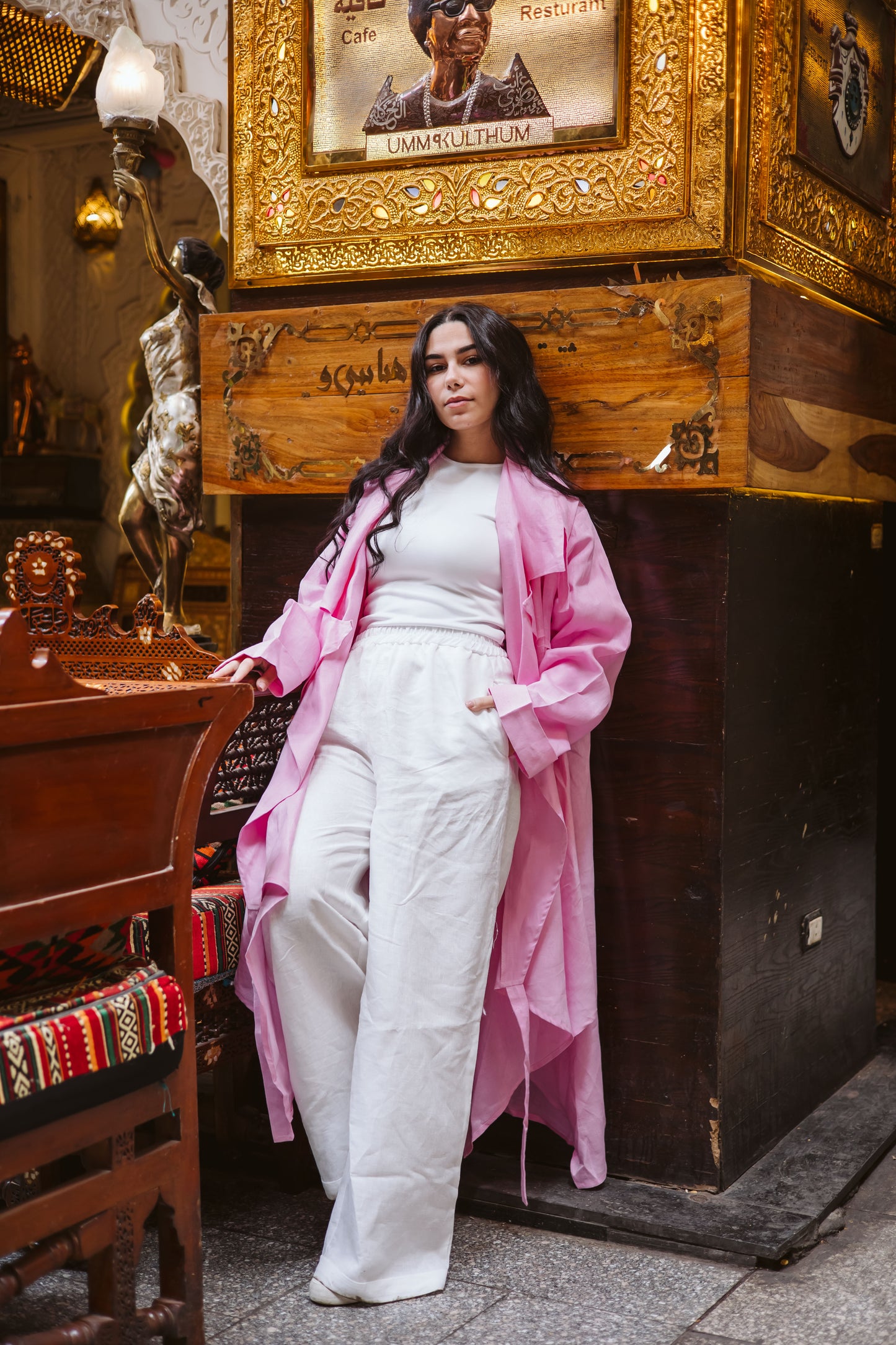 High-low Kimono In Pink
