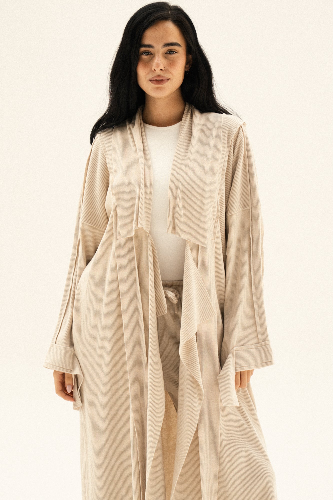 Lined Wool Set In Cafe