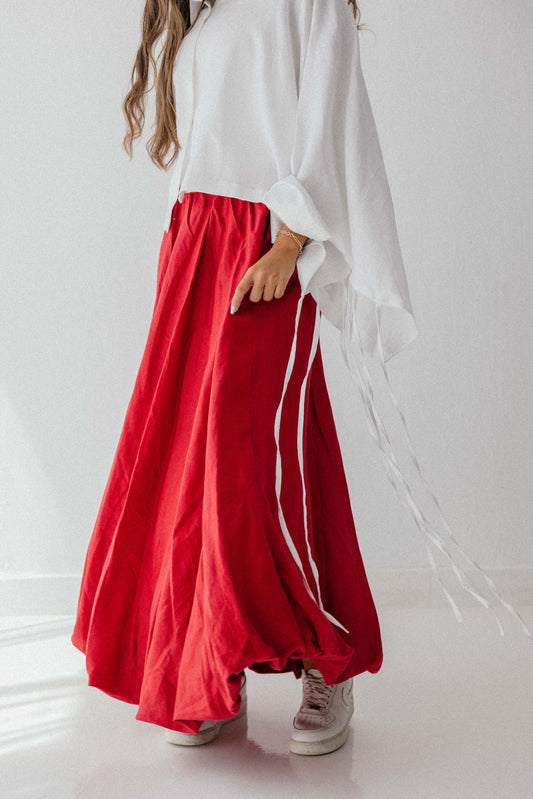 Balloon Skirt In Red