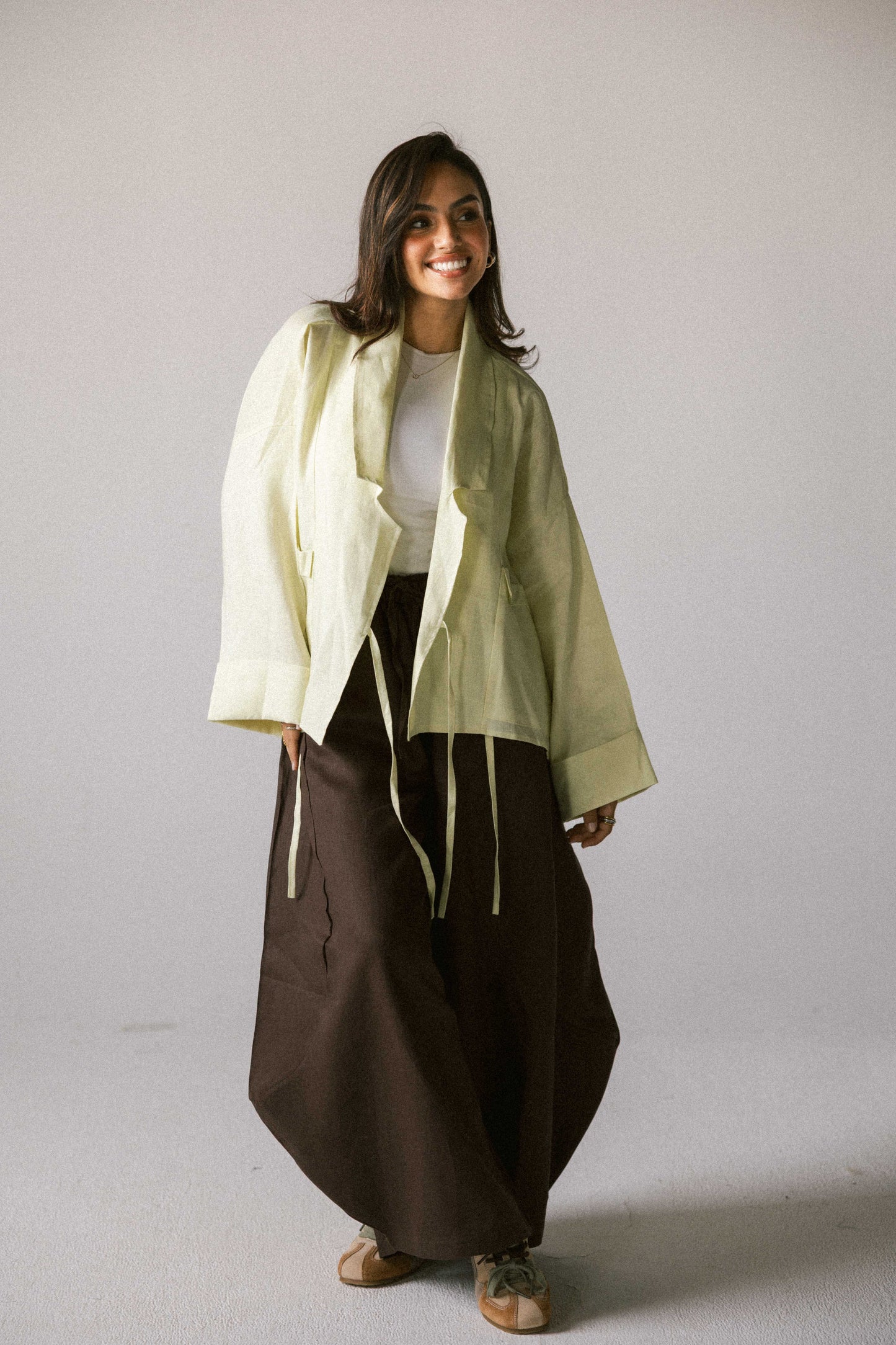 Pocket kimono butter yellow