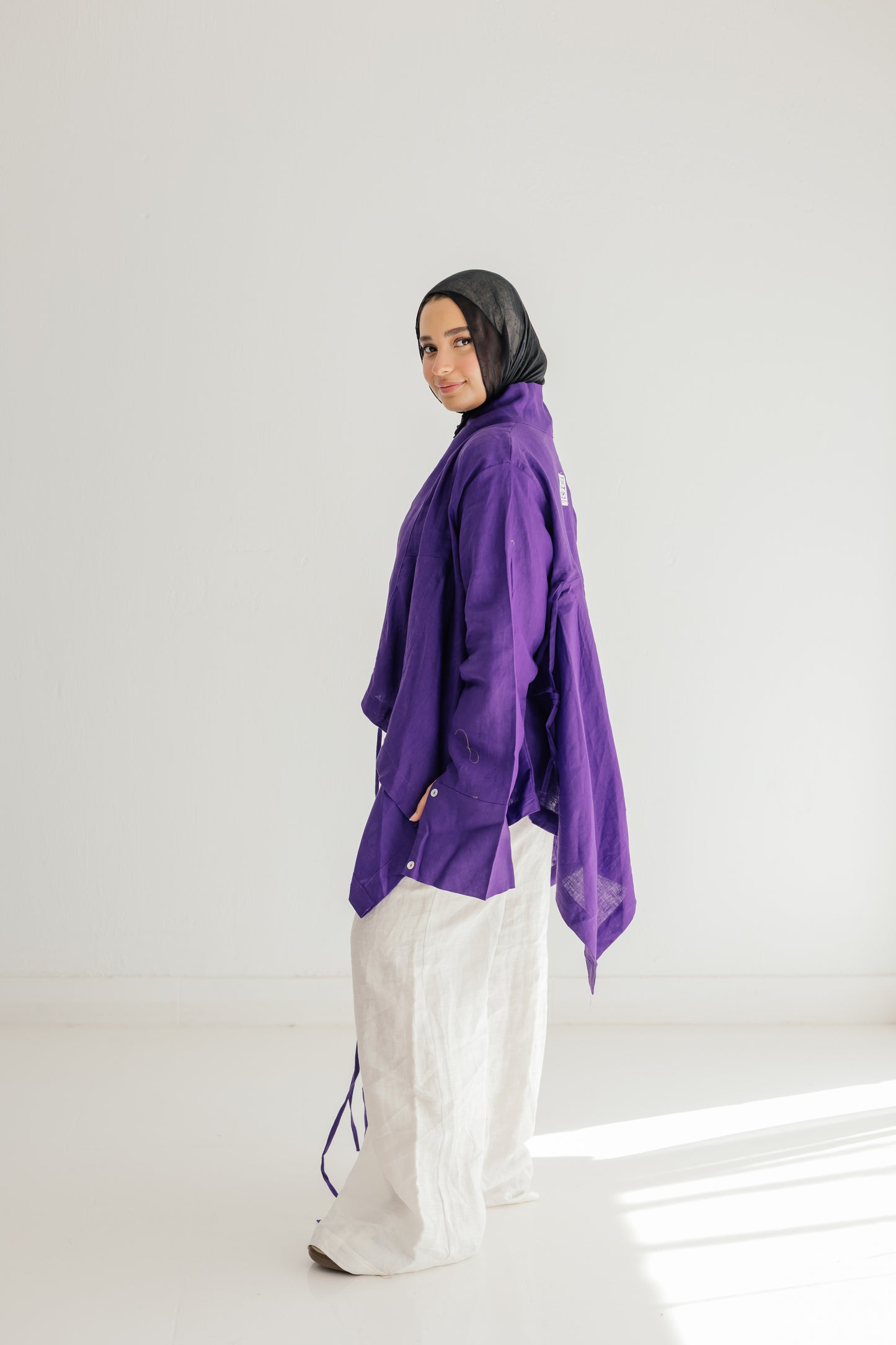 Elastic Kimono In Purple