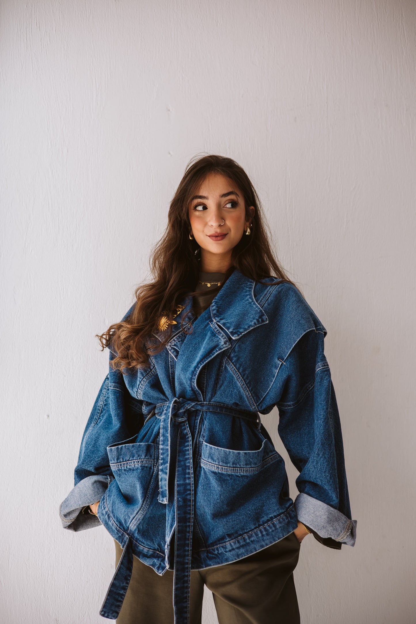 Love In Denim Jacket In Blue