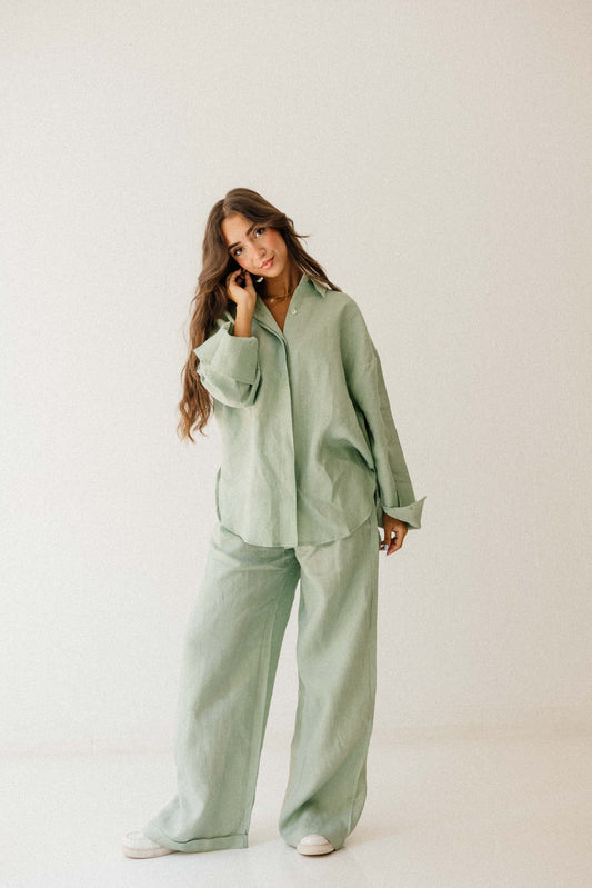 Basic Pant In Mint