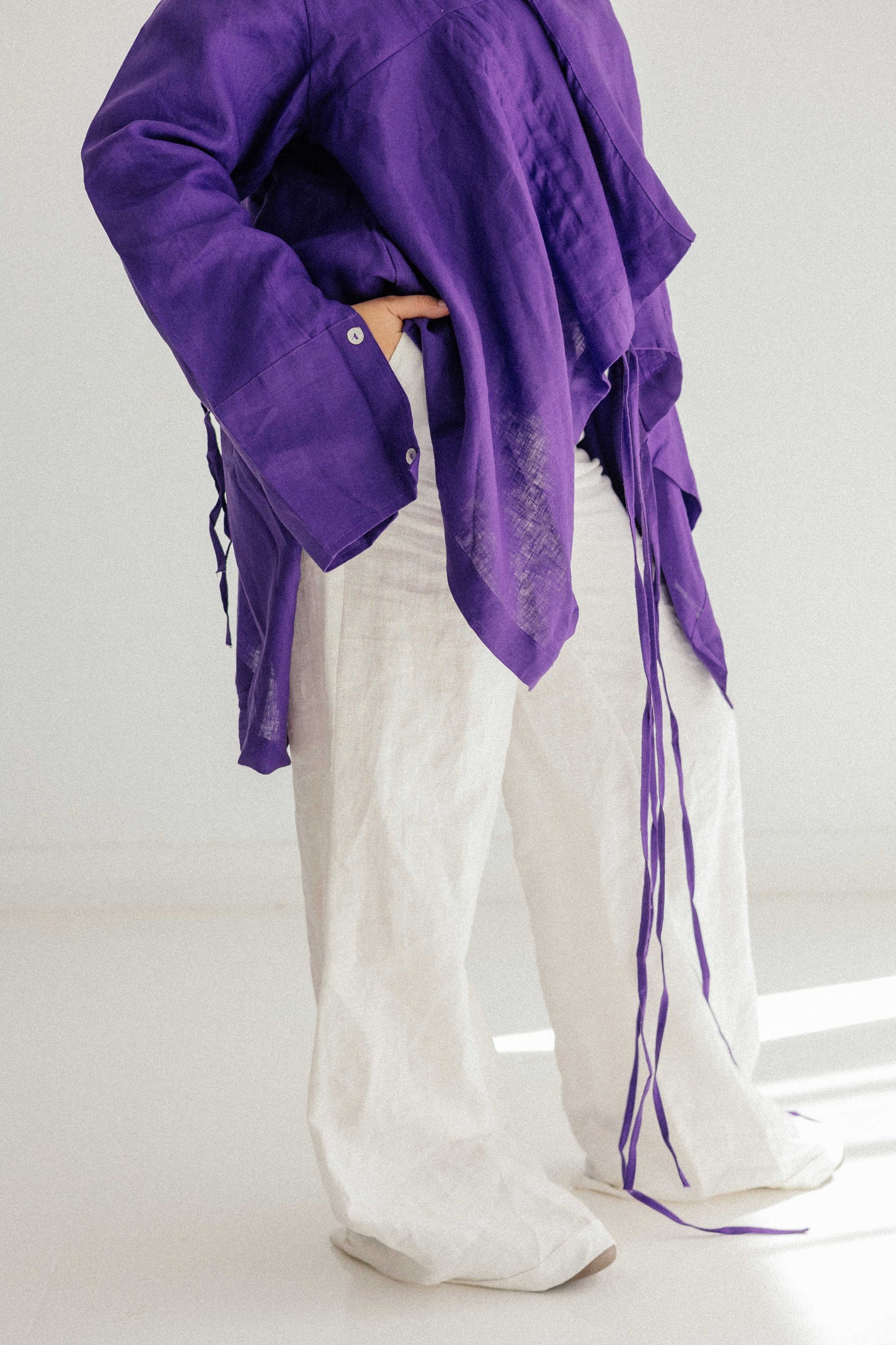 Elastic Kimono In Purple