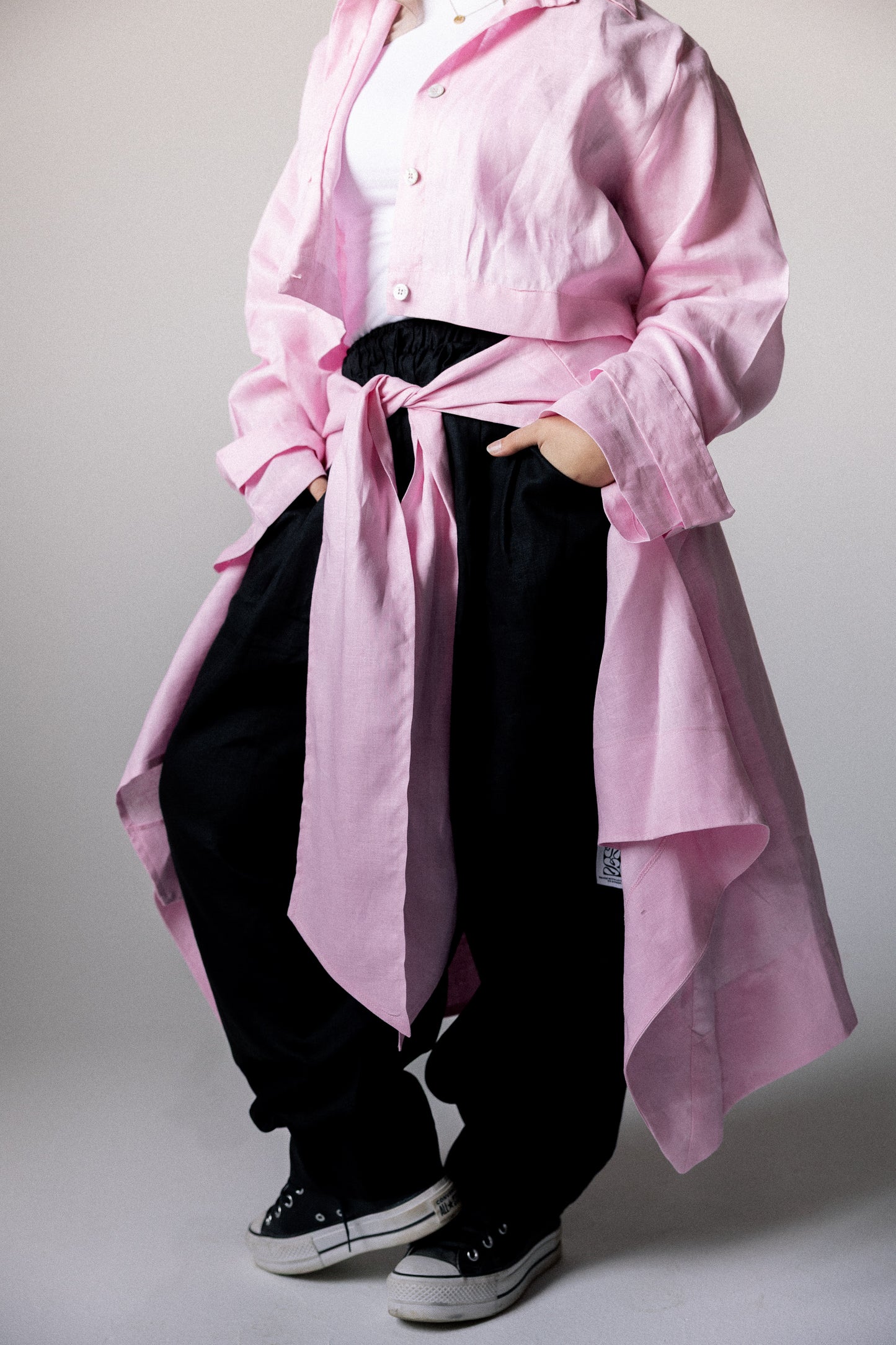 Rap-up shirt in pink