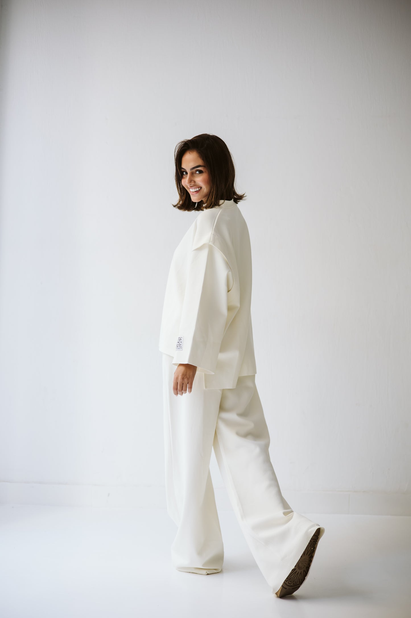 Cotton daily basic set in off-white