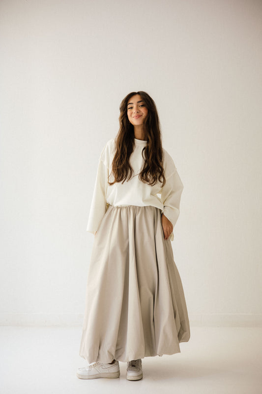 Balloon Skirt In Creamy