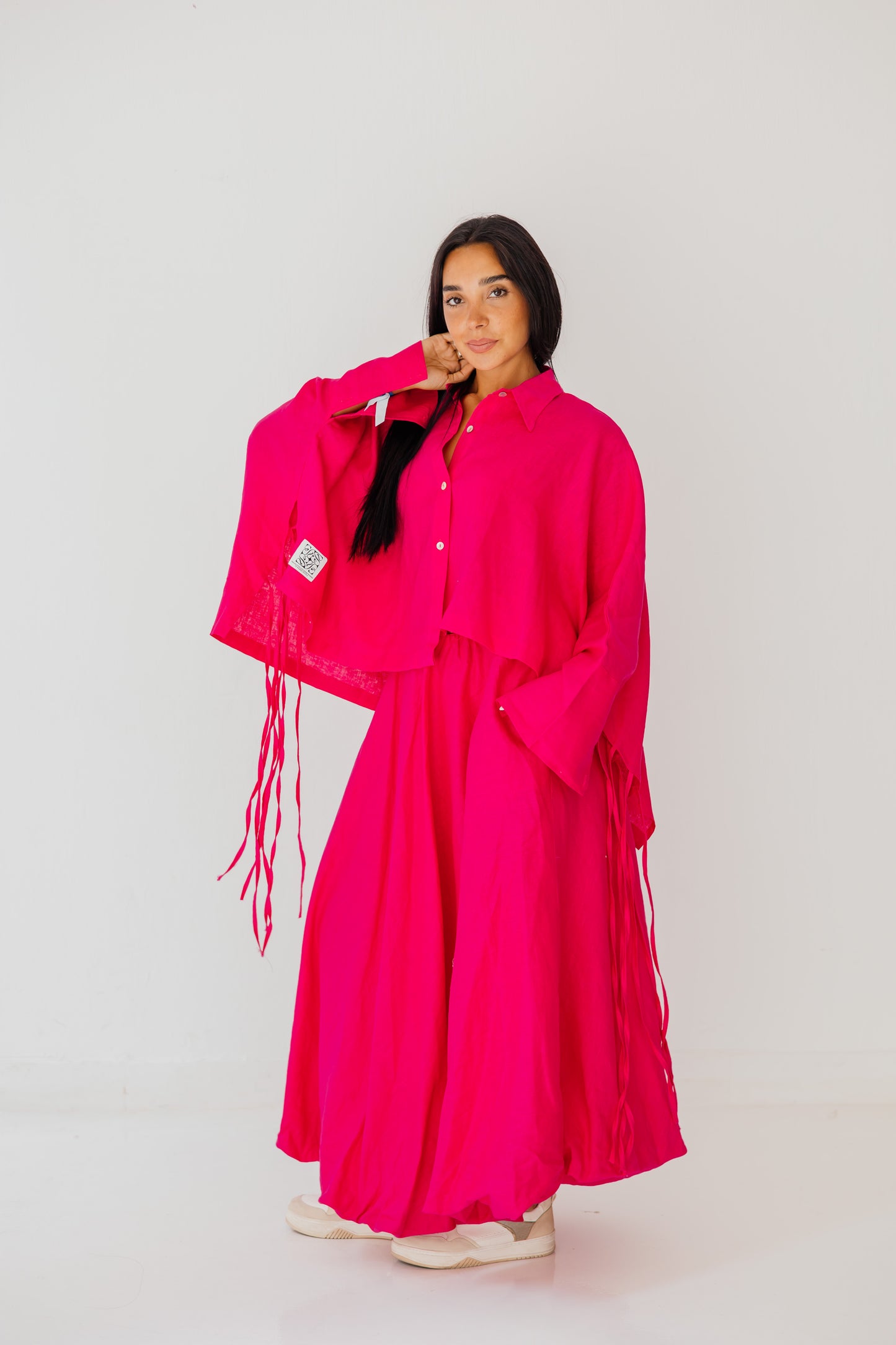 Fringes Shirt In Fuchsia