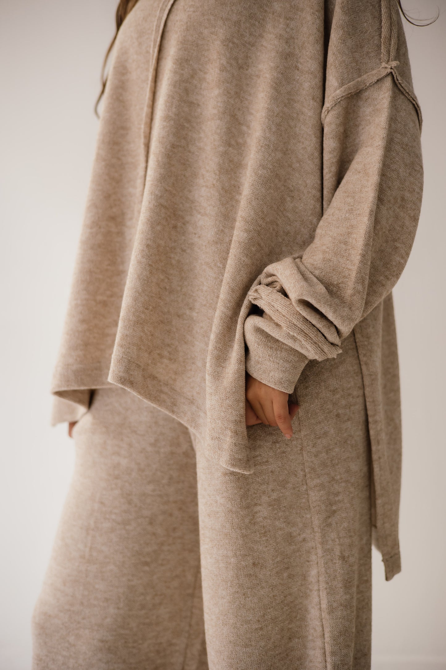 Unfinished Wool Set In Cafe