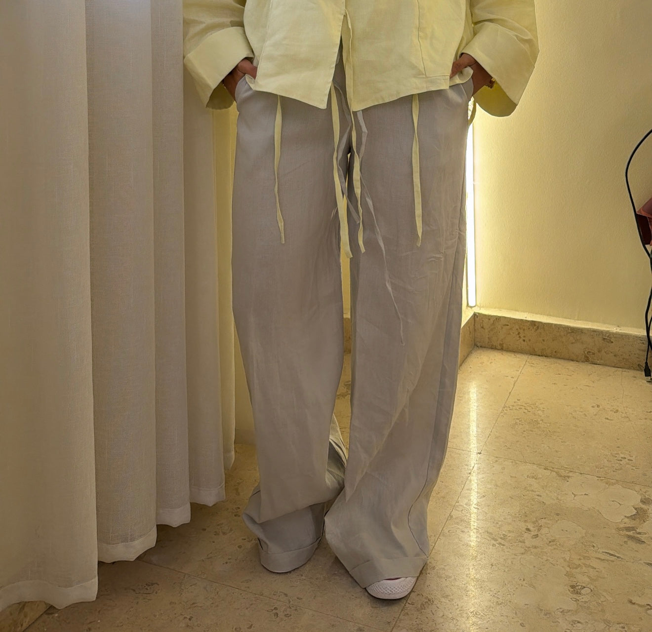 Basic pant in silver