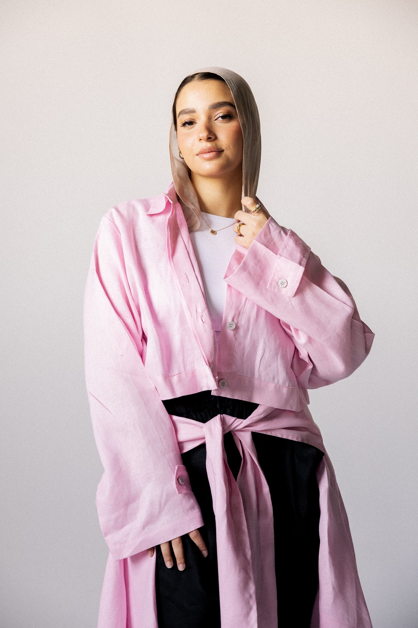 Rap-up shirt in pink