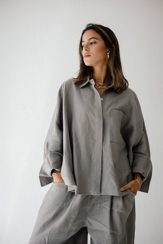 Butterfly Shirt In Grey