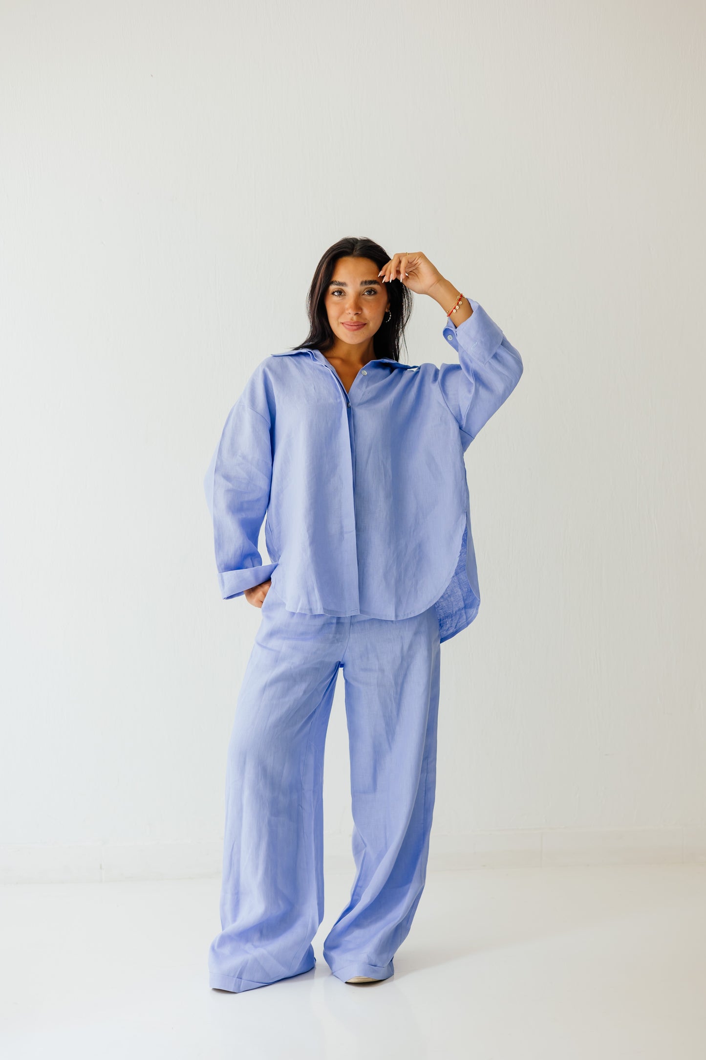 Daily Linen Shirt In Blue