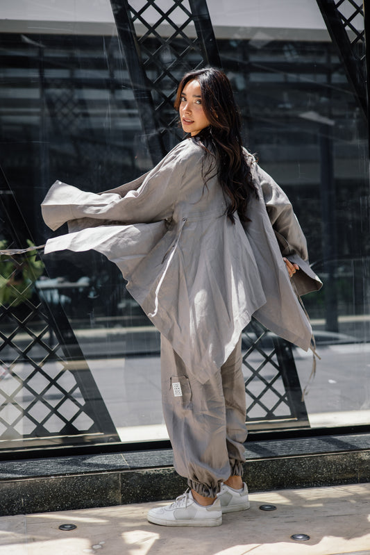 Elastic Kimono In Grey