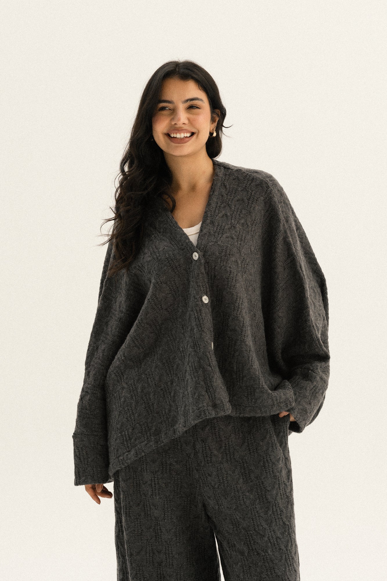 Cape Set In Dark-grey