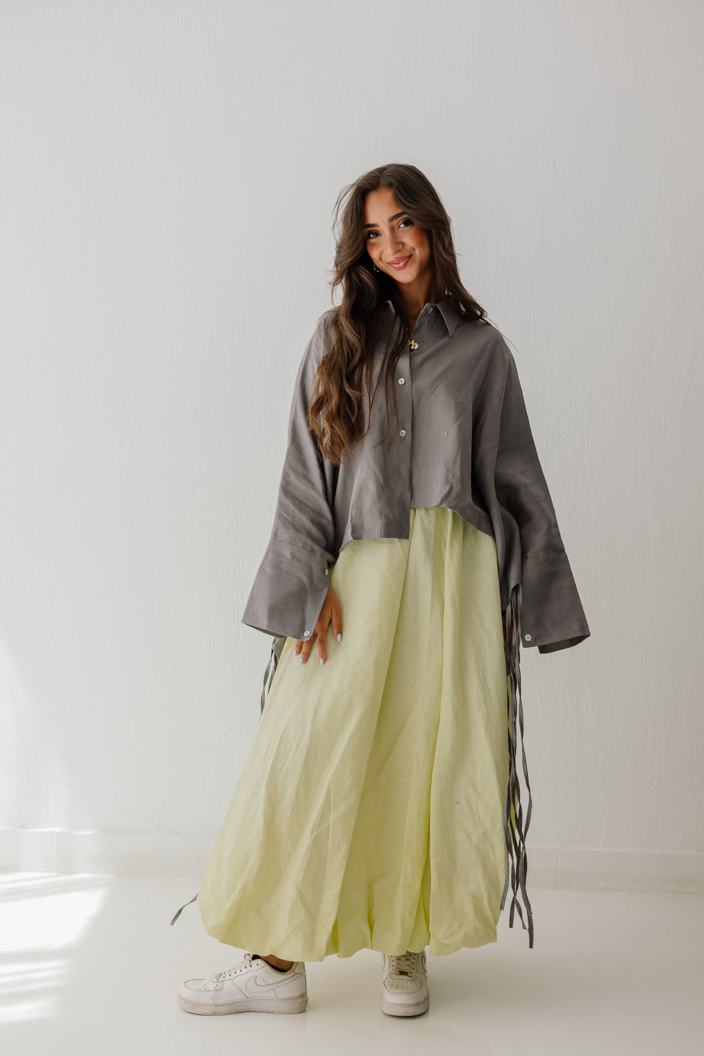 Fringes Shirt In Grey