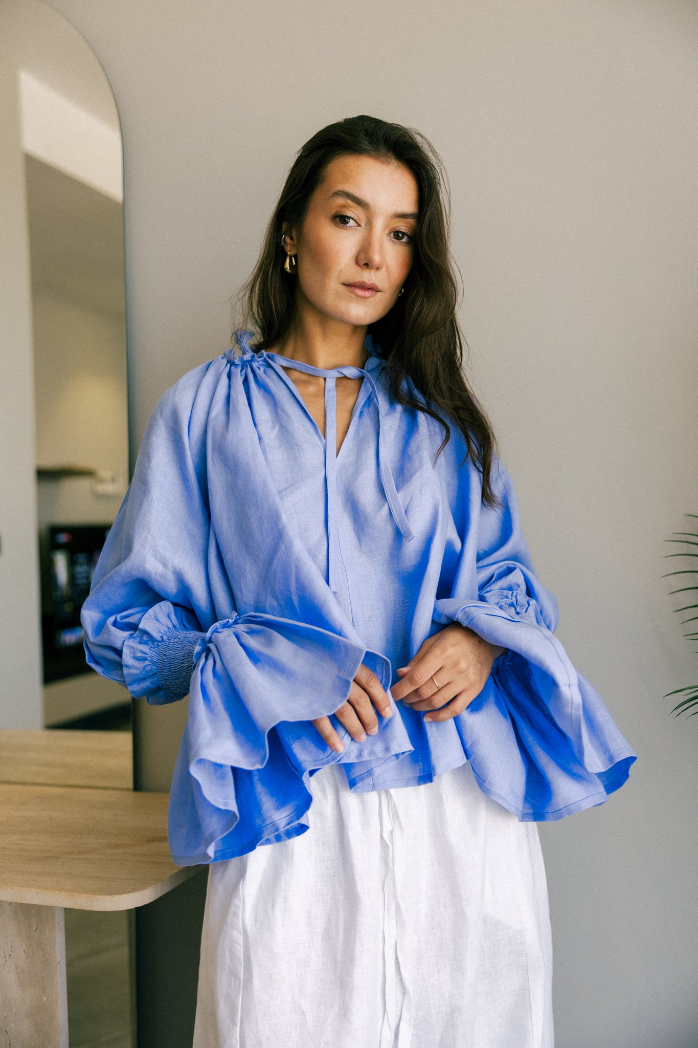 Elastic top in blue