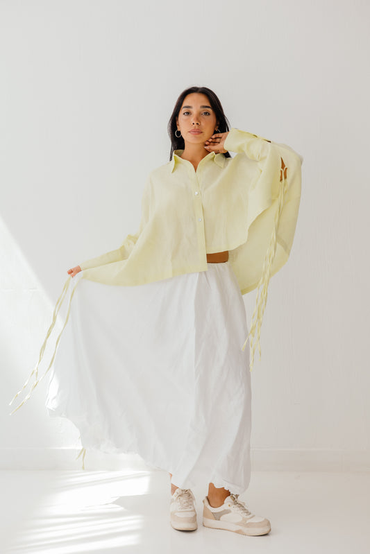 Fringes Shirt In Butter-lemon