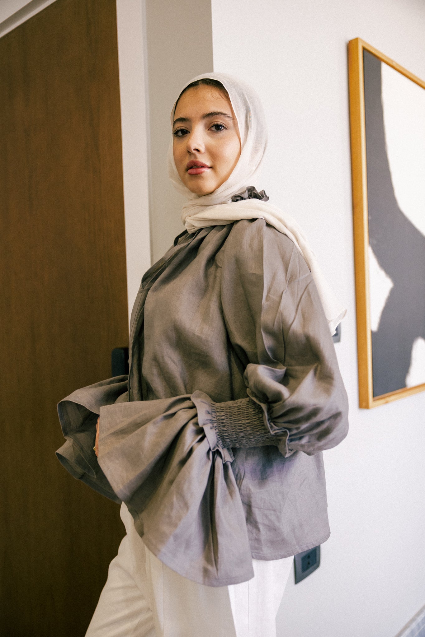 Elastic top in dark grey