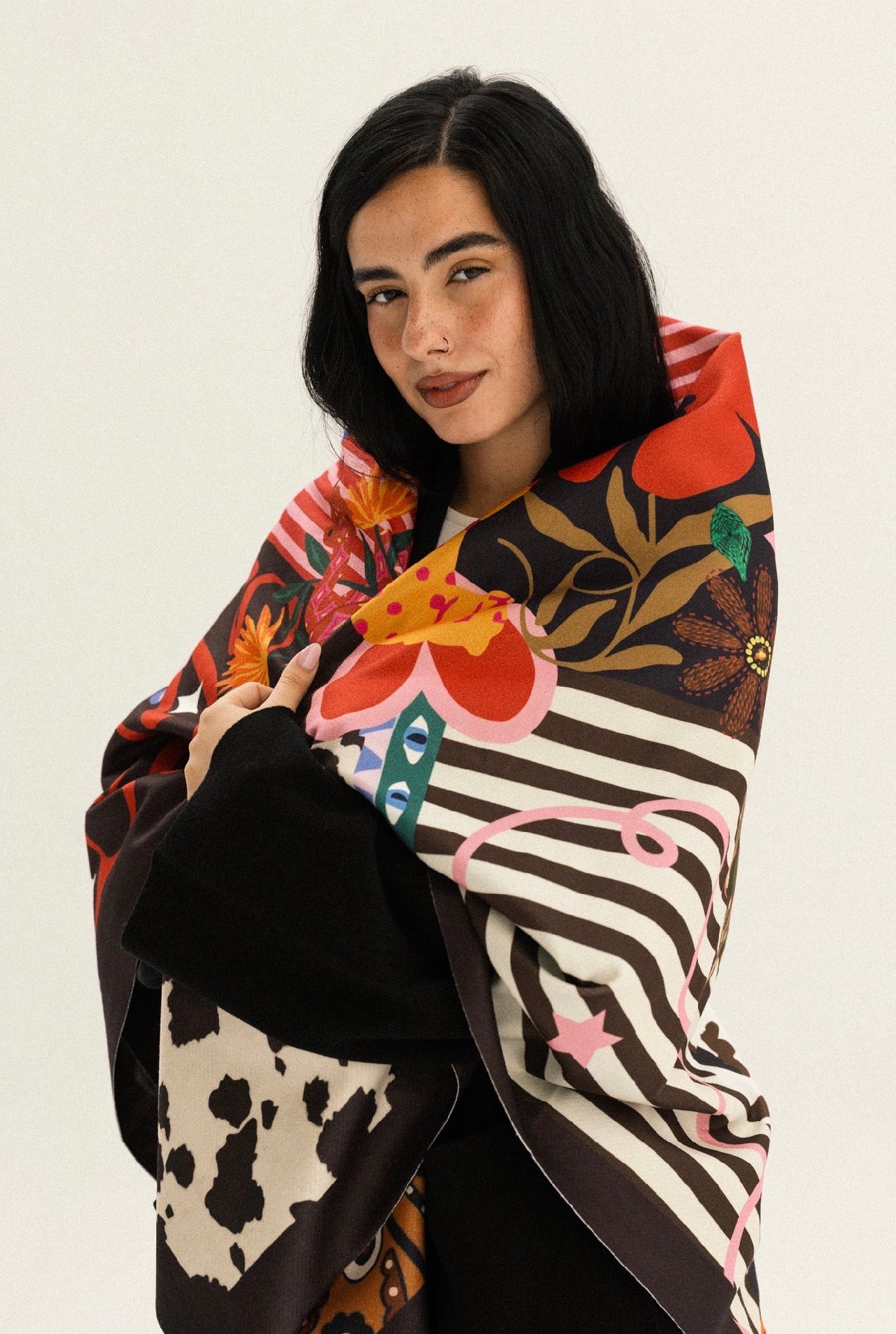 Wild Bloom Velvet Scarf