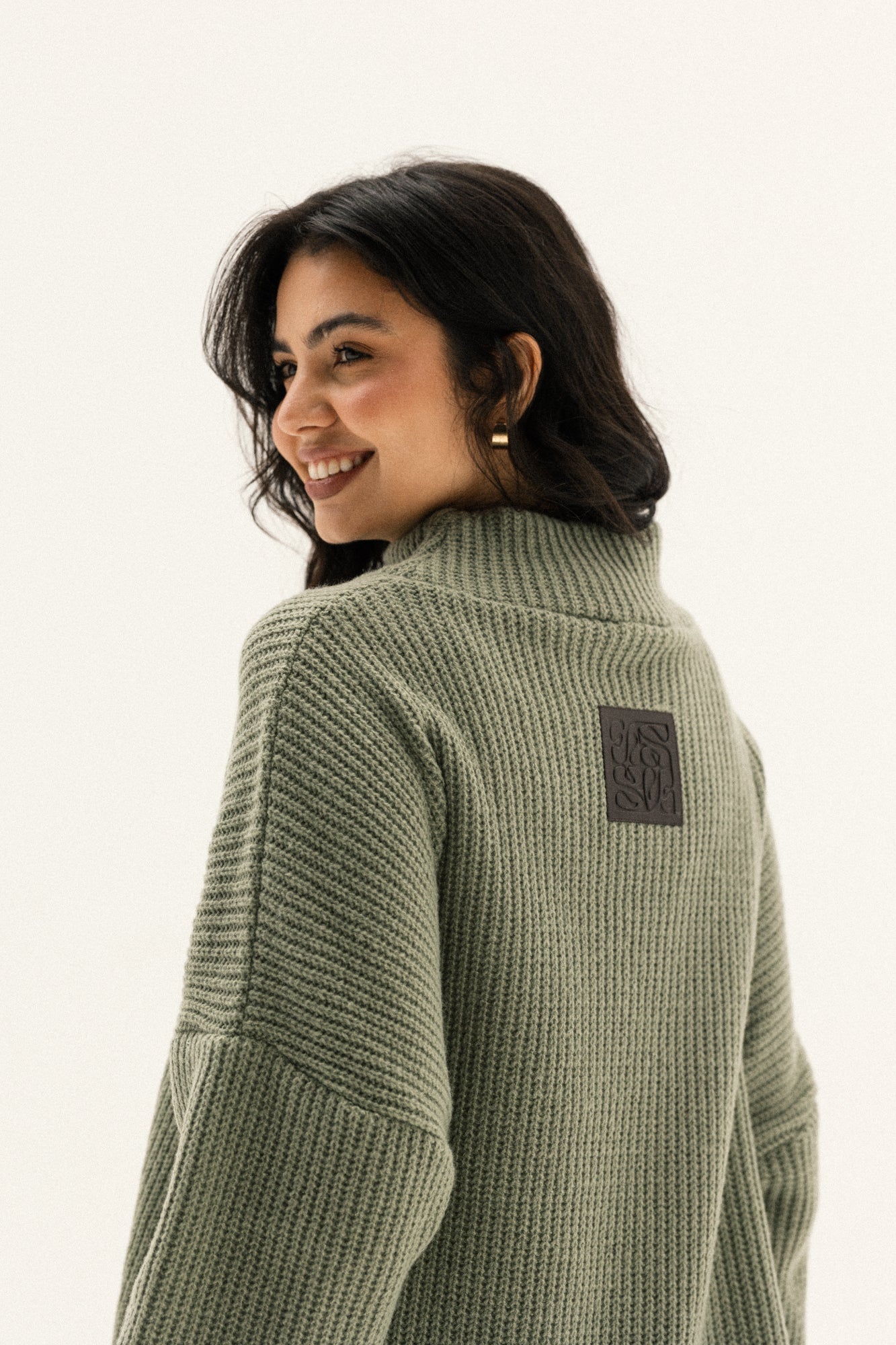 Knitted Love Set In Olive