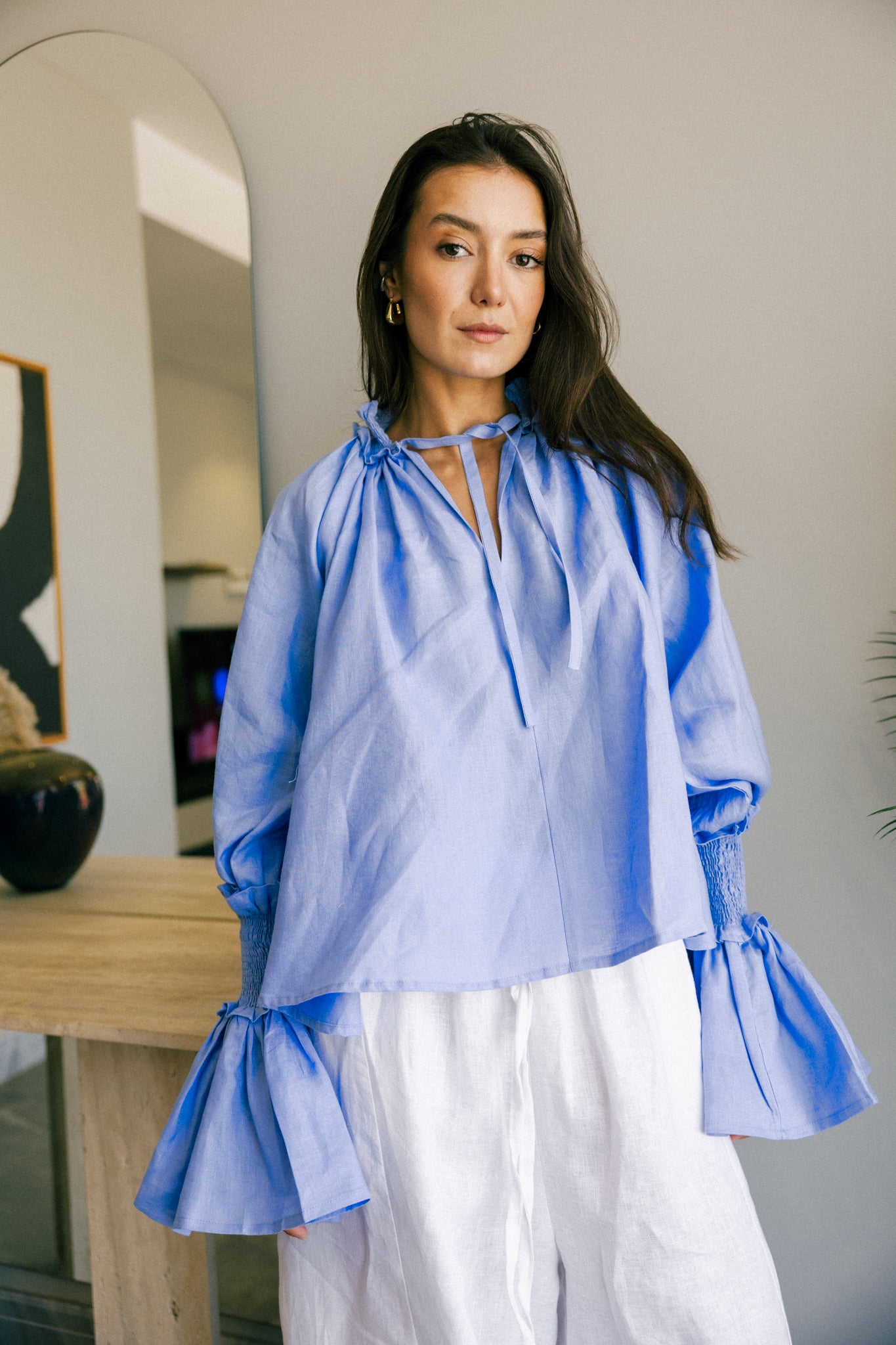 Elastic top in blue