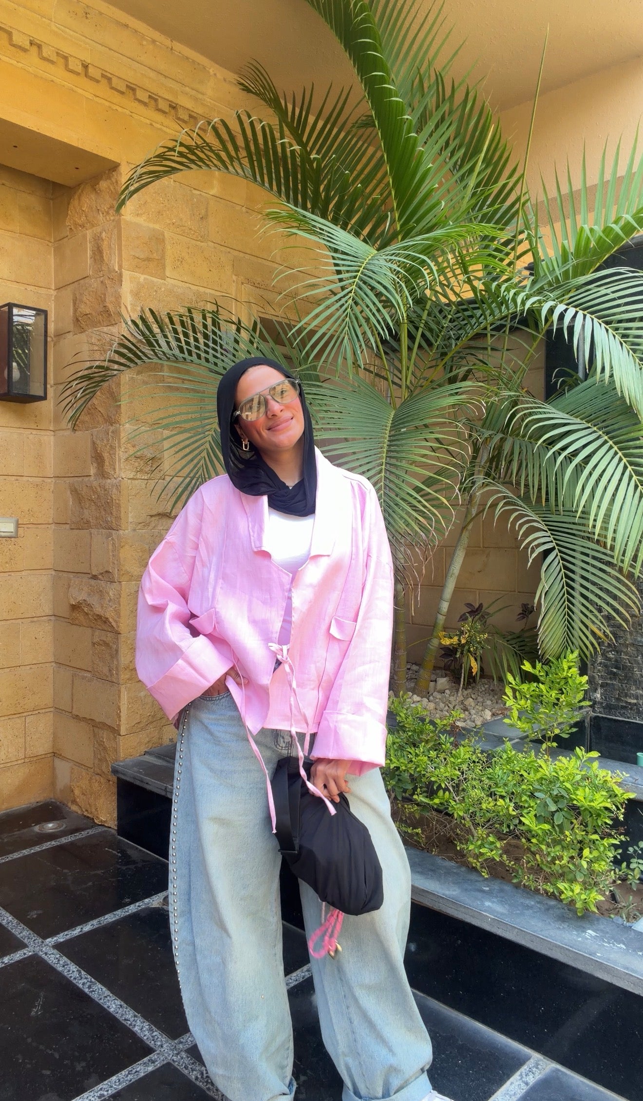 Pocket kimono in pink