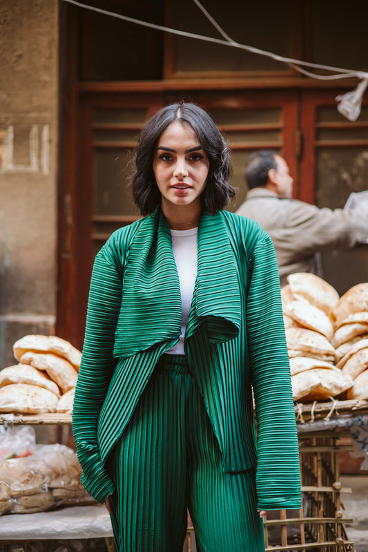 Pleated Set In Green