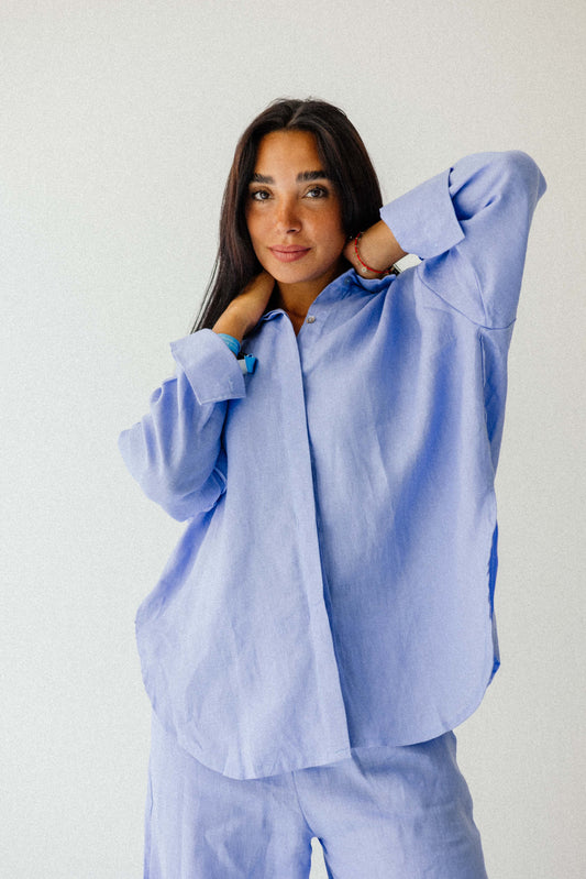 Daily Linen Shirt In Blue