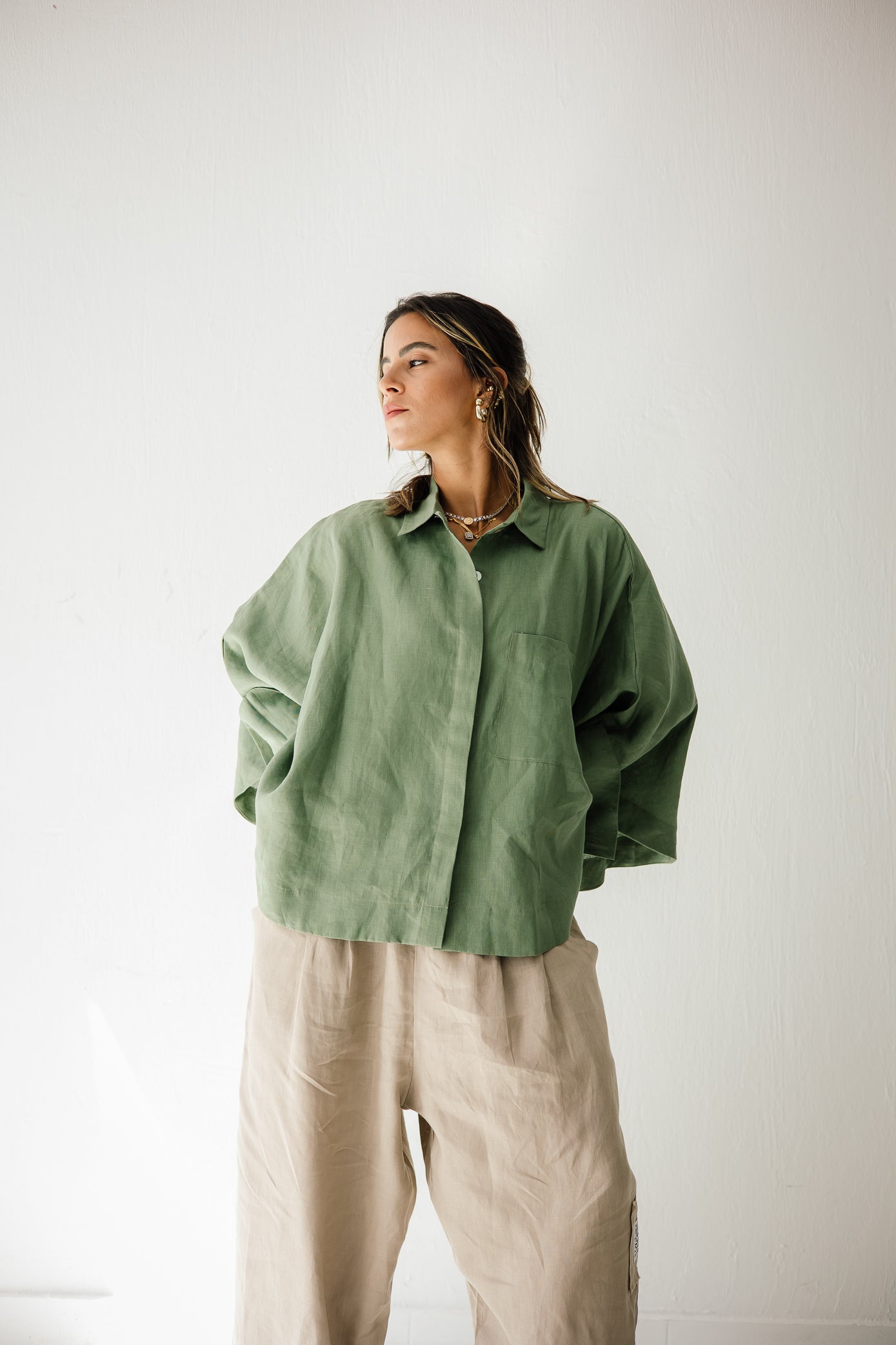 Butterfly Shirt In Olive