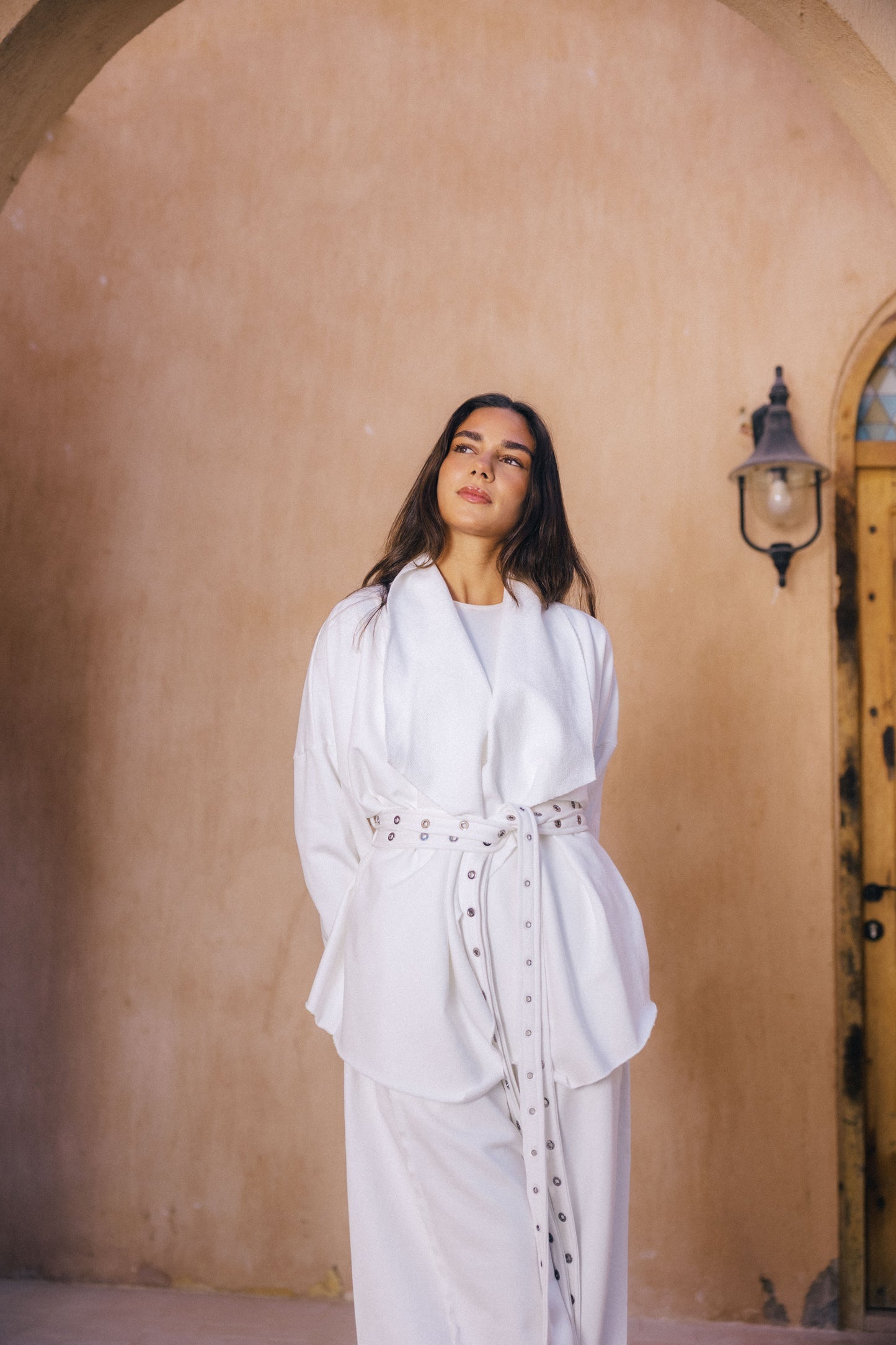 Rouh Cotton Set In Off-white