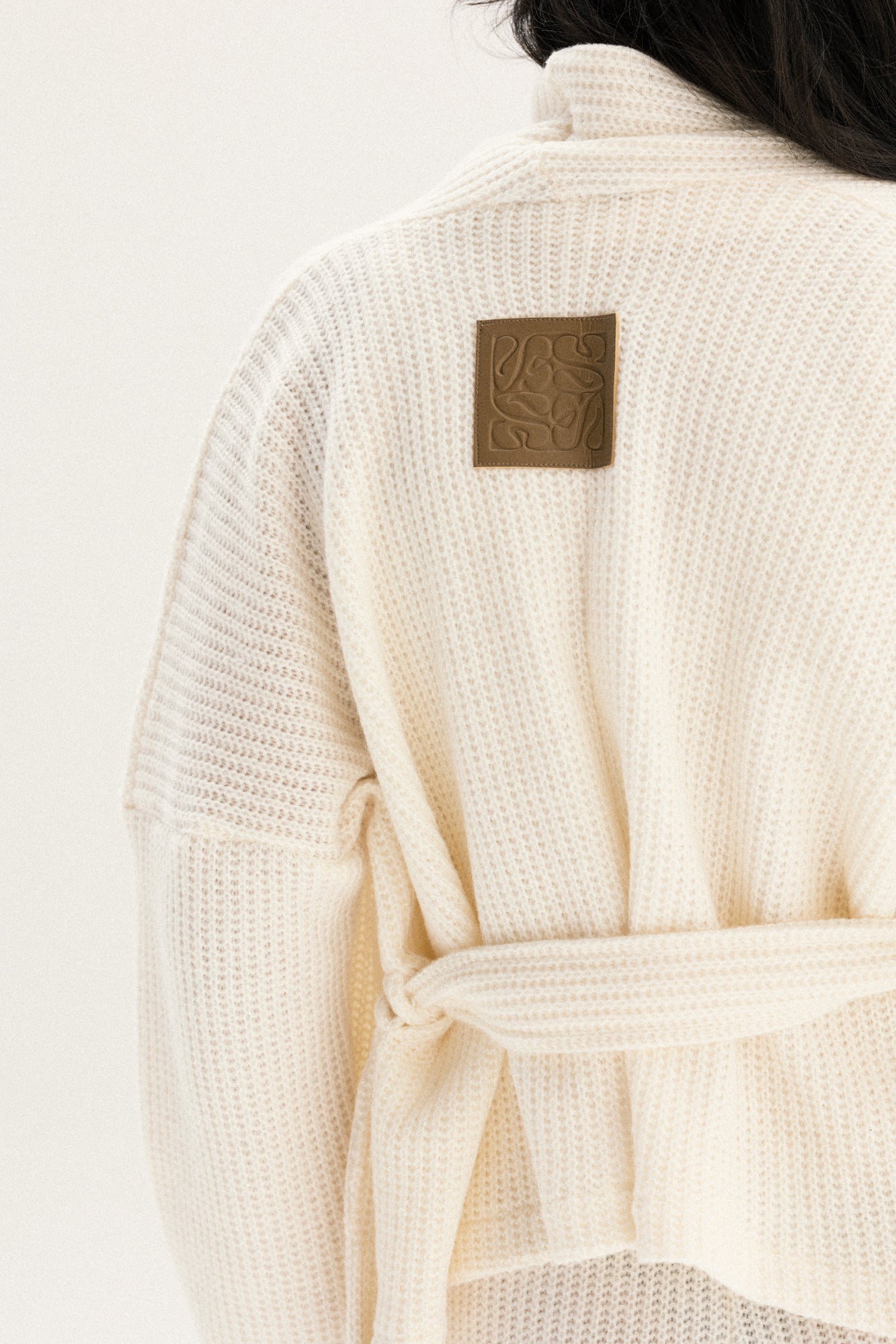 Short Kimono Knitted Set In Off-white