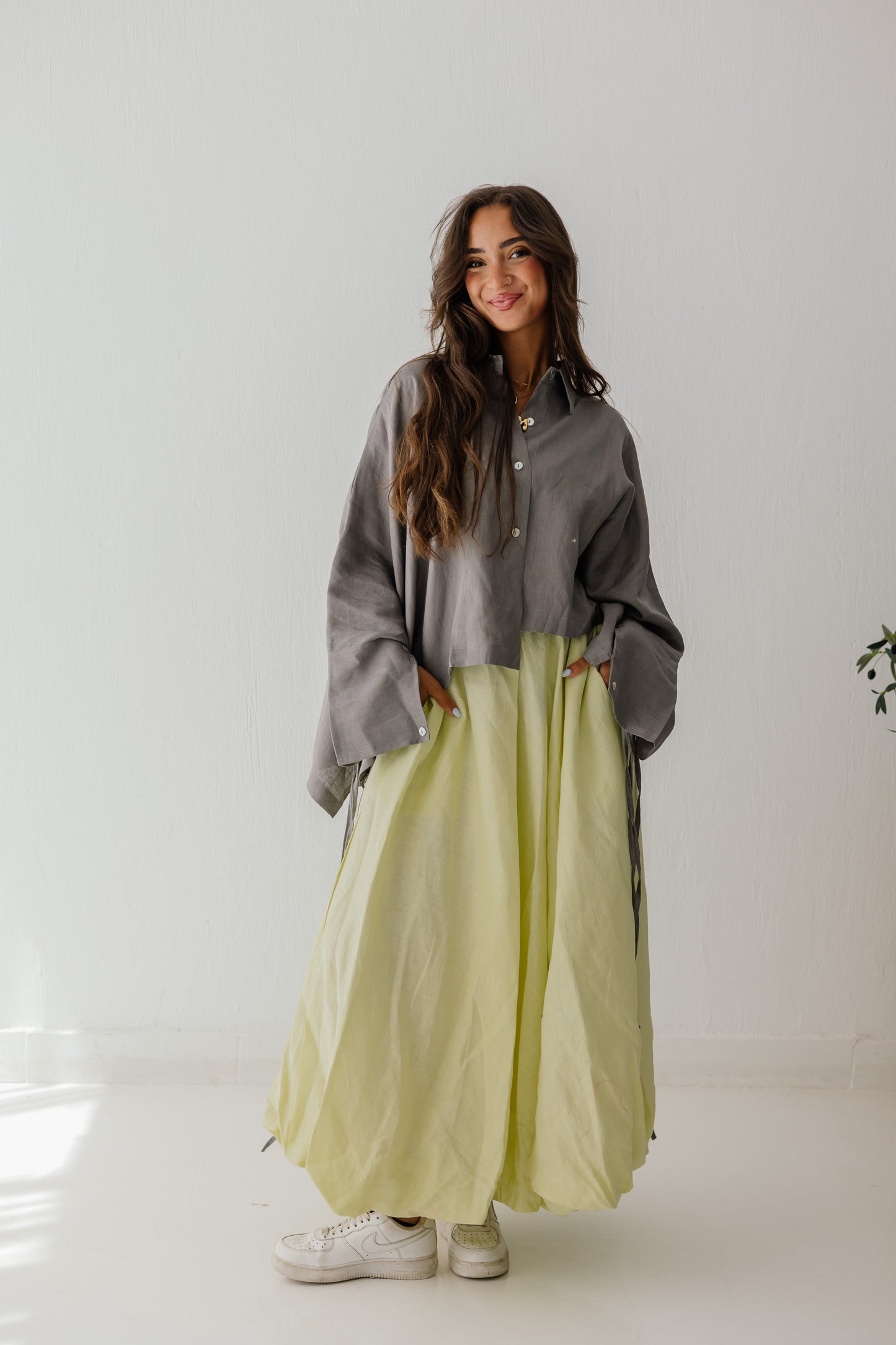 Fringes Shirt In Grey